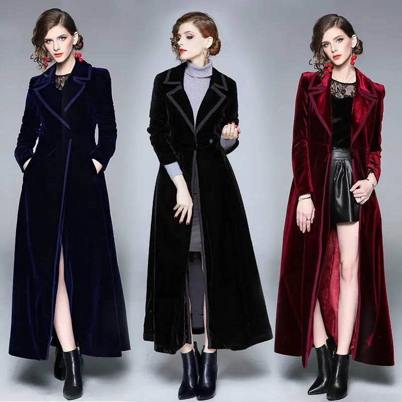 Seraphina | Velvet Longline Maxi Coat