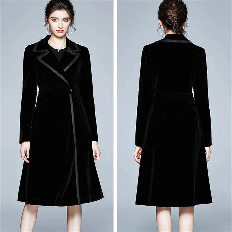 Seraphina | Velvet Longline Maxi Coat