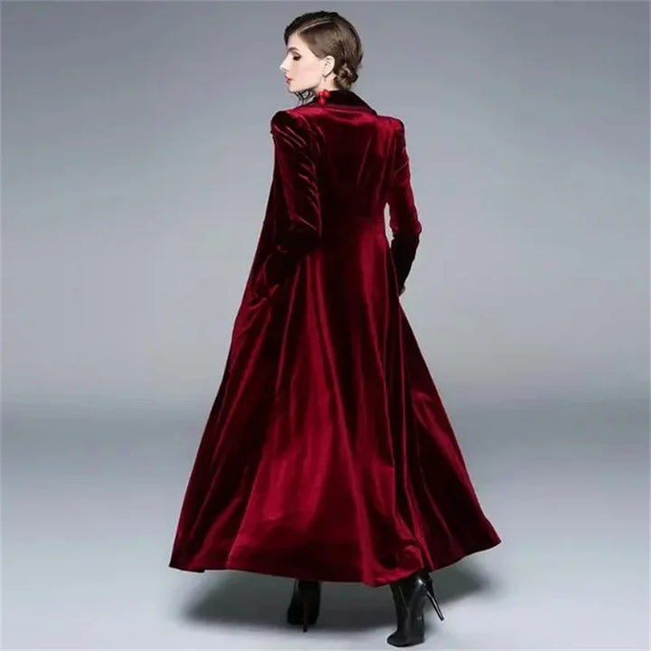 Seraphina | Velvet Longline Maxi Coat