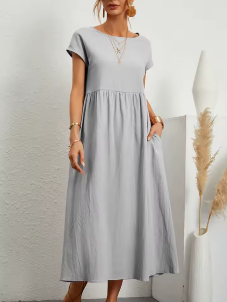 Gabrielle - Flowing Midi Dress with Timeless Elegance