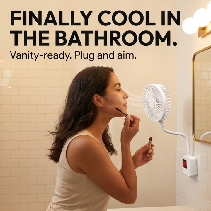 Breezely – Plug-In Mini Fan with Flexible Neck