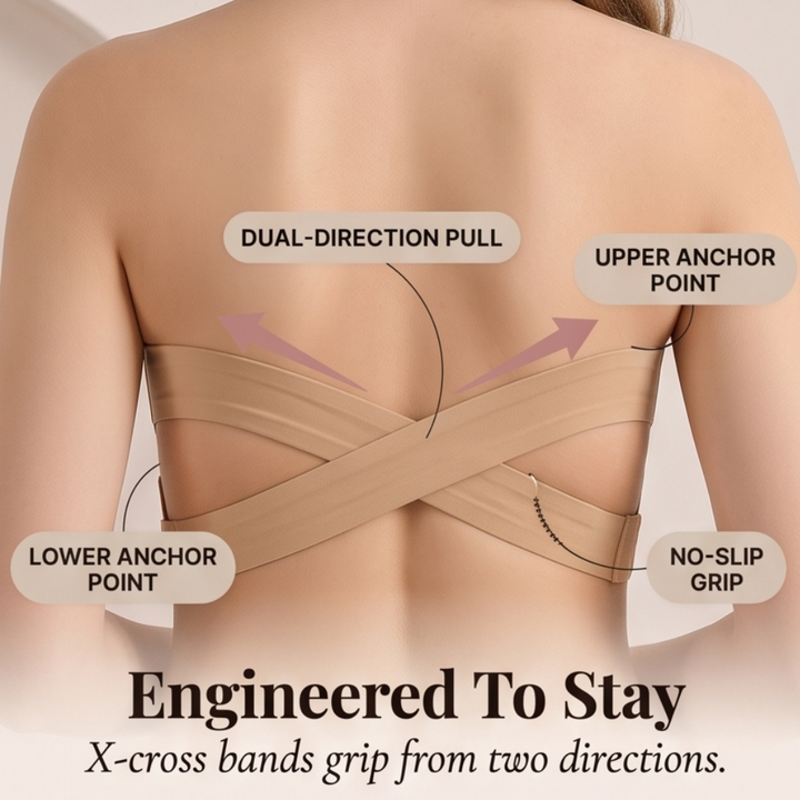 Stayva – Strapless Bra with Crossover Back