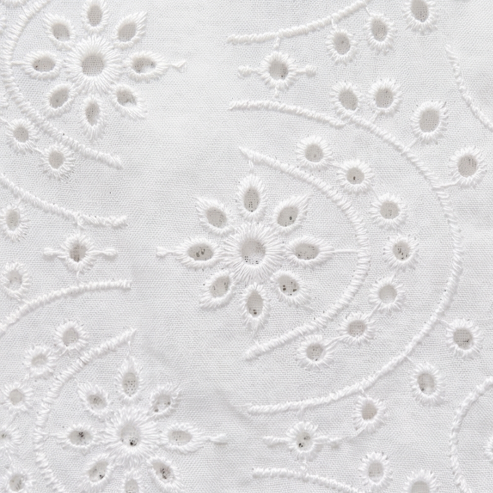 Florelle – Embroidered Eyelet Button Blouse