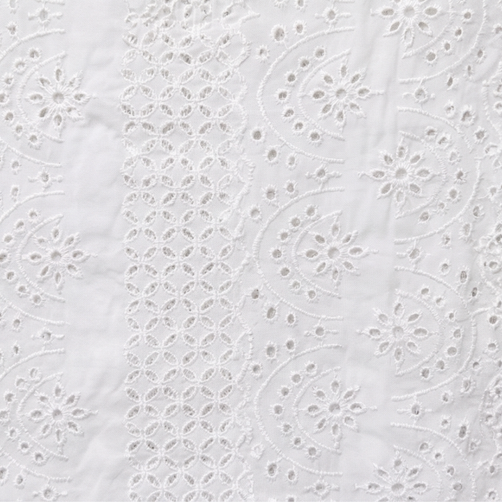 Florelle – Embroidered Eyelet Button Blouse