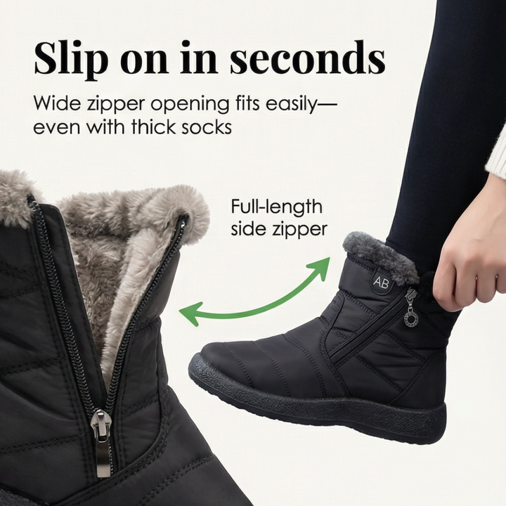 Frostiva - Fur Lined Winter Ankle Boots