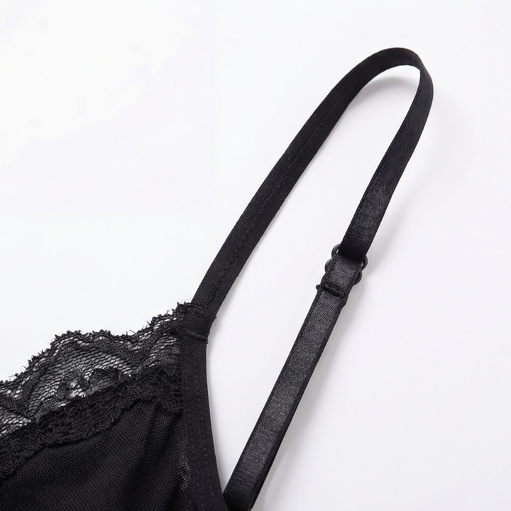 Veloure – Floor Length Lace Mesh Nightdress