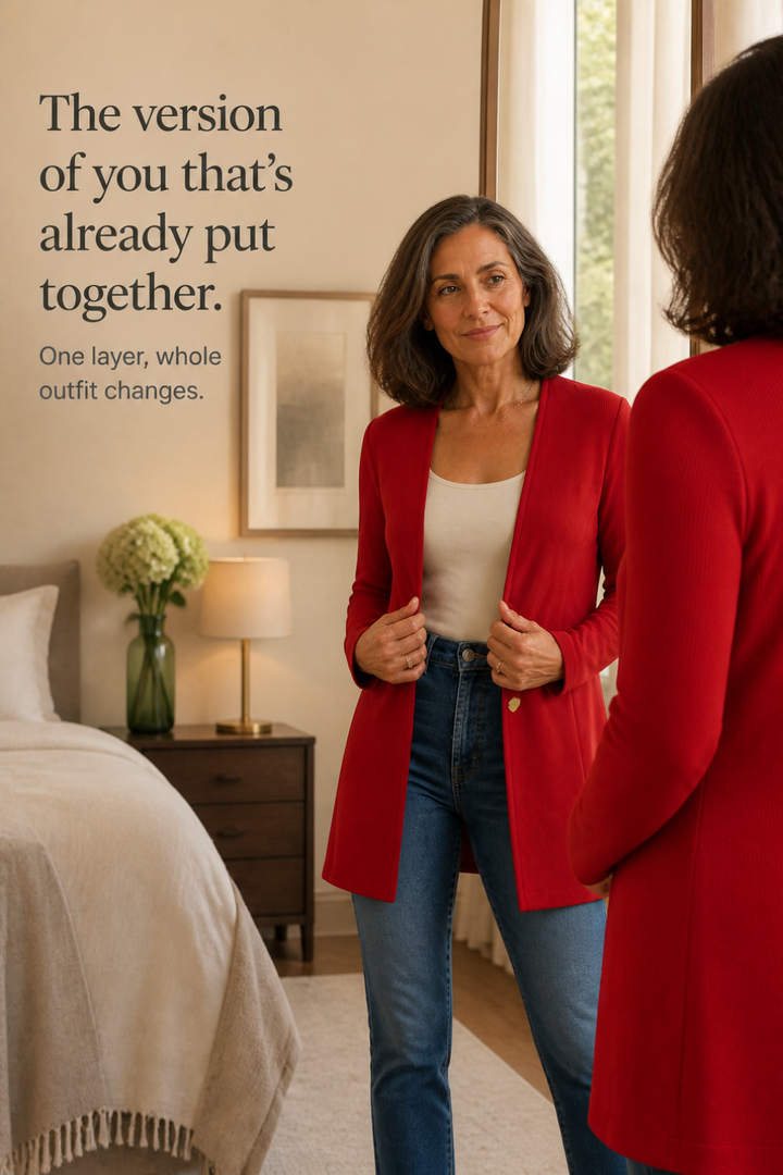 Linevalle | V-Neck Single-Button A-Line Blazer