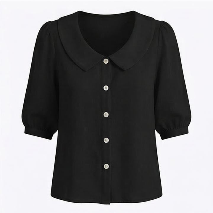 Collara – Retro Peter Pan Collar Button Up Blouse