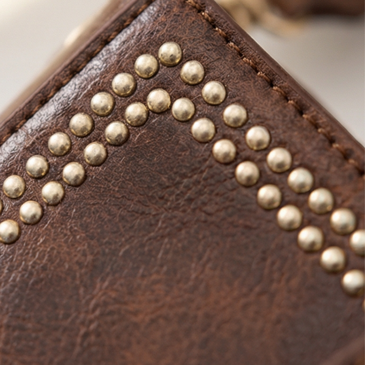 Trovata - Vintage crossbody bucket bag with artisan strap
