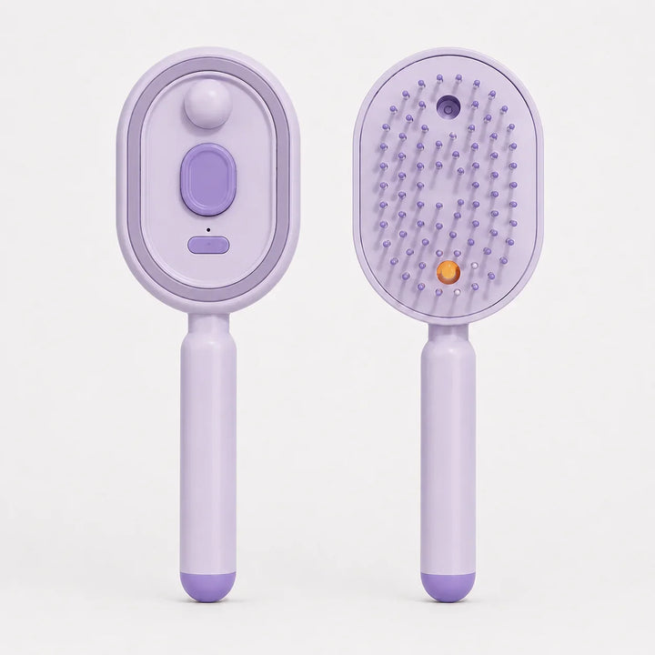 Velura – Self-Cleaning Scalp Massager Brush with Mist Spray Tank