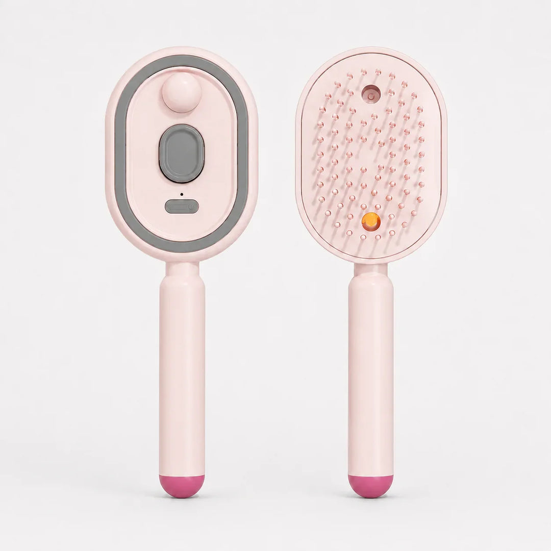 Velura – Self-Cleaning Scalp Massager Brush with Mist Spray Tank