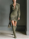 Hazel | Viscose Mini Dress with V-Neck