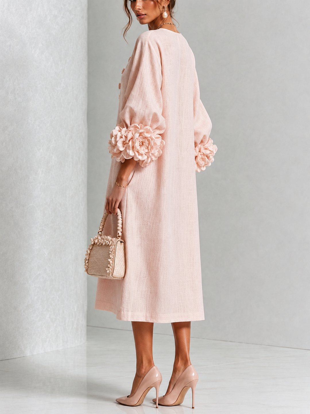 Liliana - Elegant Floral Midi Dress