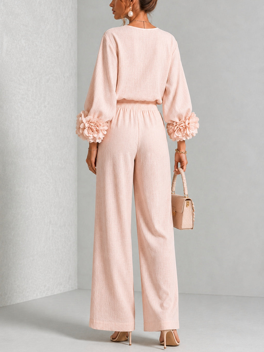 Rosalie - Floral Cuff Two-Piece Set