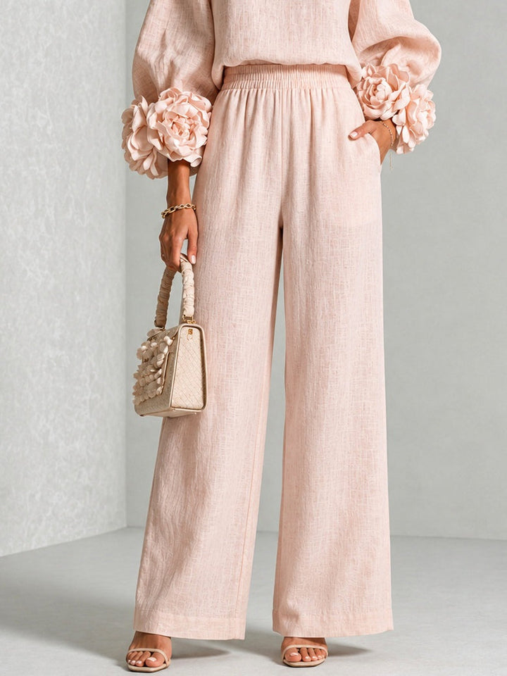 Rosalie - Floral Cuff Two-Piece Set