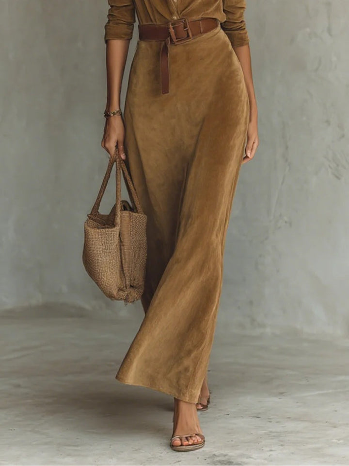 Ophelia | Suede Dress with Belt