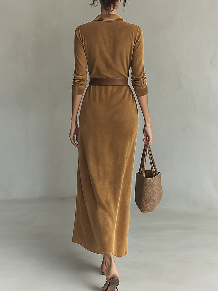 Ophelia | Suede Dress with Belt