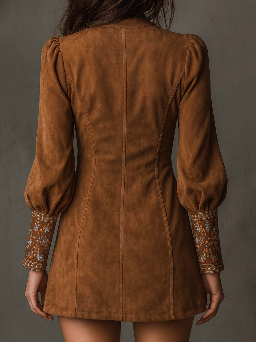 Sienna | Suede-Effect Mini Dress