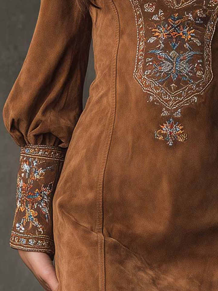 Sienna | Suede-Effect Mini Dress