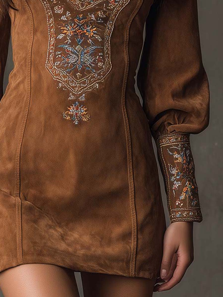 Sienna | Suede-Effect Mini Dress