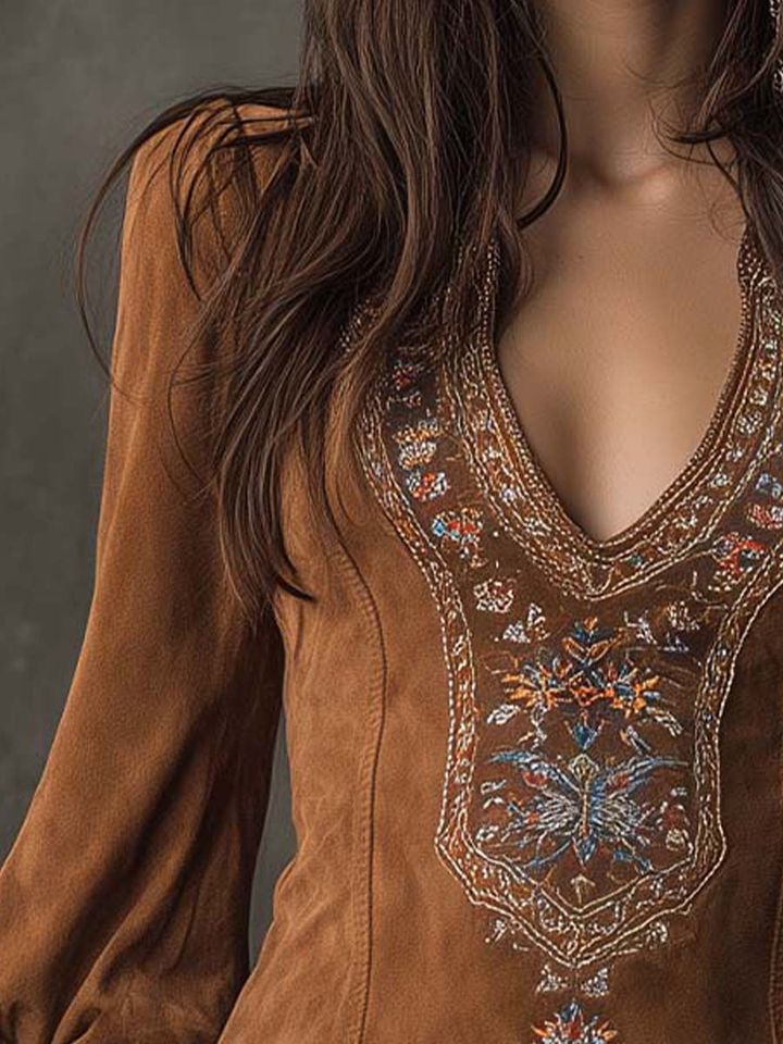 Sienna | Suede-Effect Mini Dress