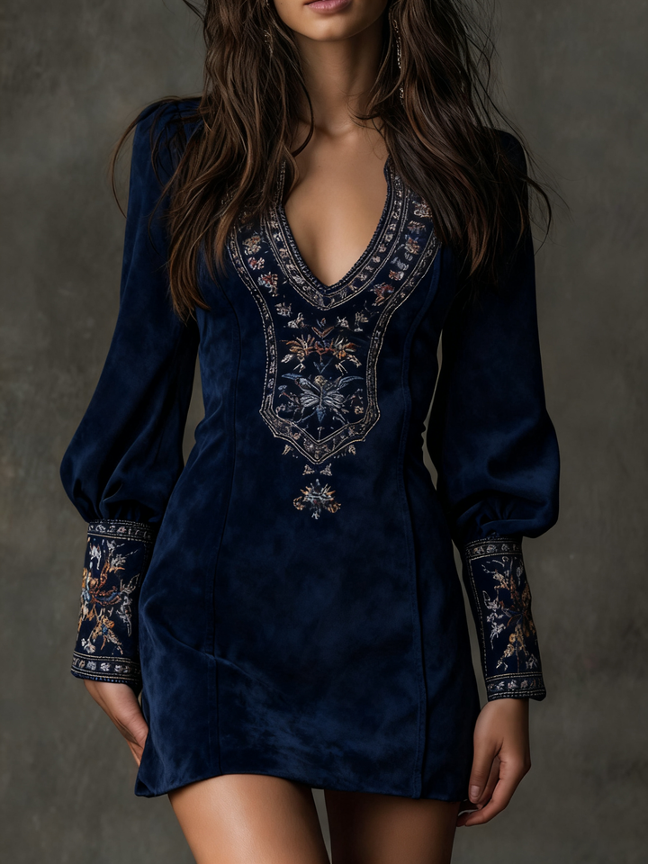 Sienna | Suede-Effect Mini Dress