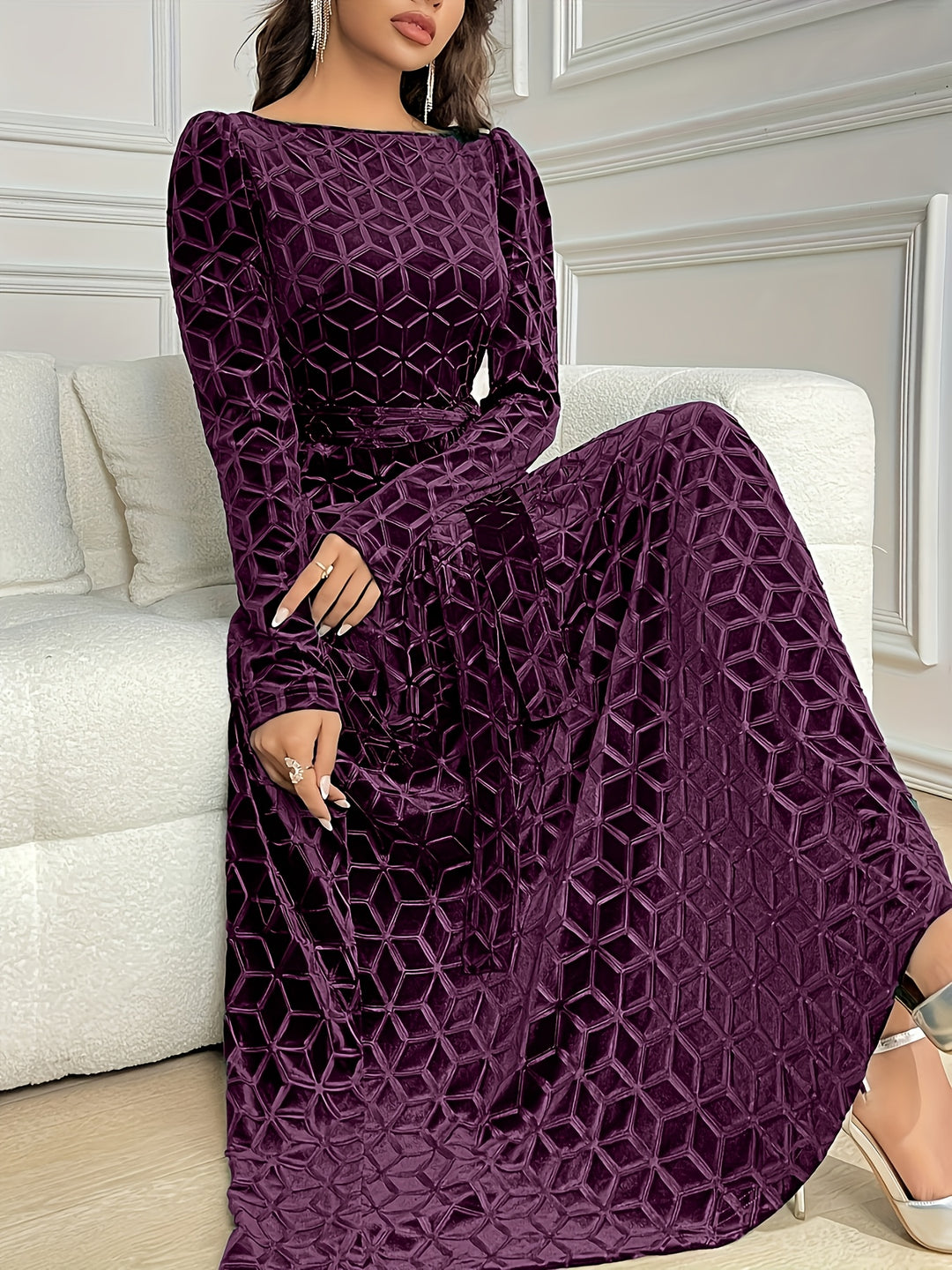 Margaux | Vintage Velvet Maxi Dress