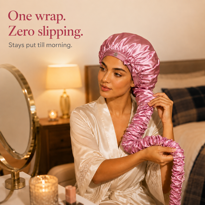 Nightwrap – The Long-Hair Bonnet That Finally Stays On