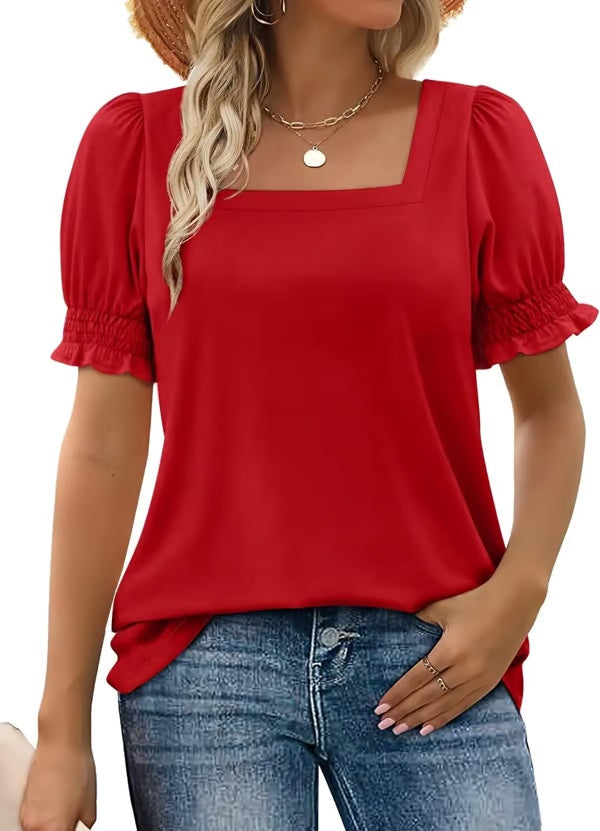 Easeen™ - Comfy, Covered &amp; Square-Neck Top