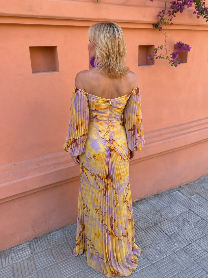 Rosalie – Elegant Floral Wedding Guest Maxi Dress