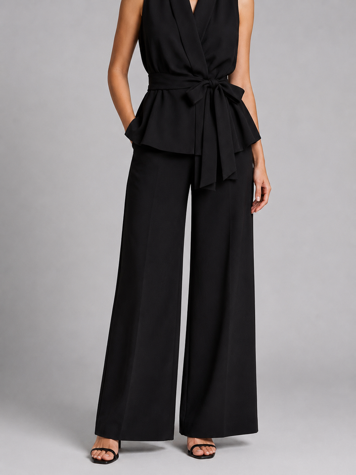Amelia | Wrap Top &amp; Wide-Leg Pants Set