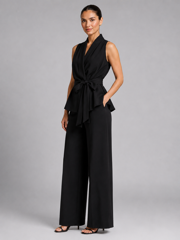 Amelia | Wrap Top &amp; Wide-Leg Pants Set