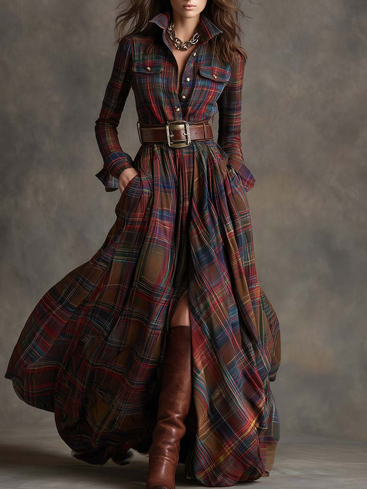 Beatrix | Classic Plaid Shirt Dress