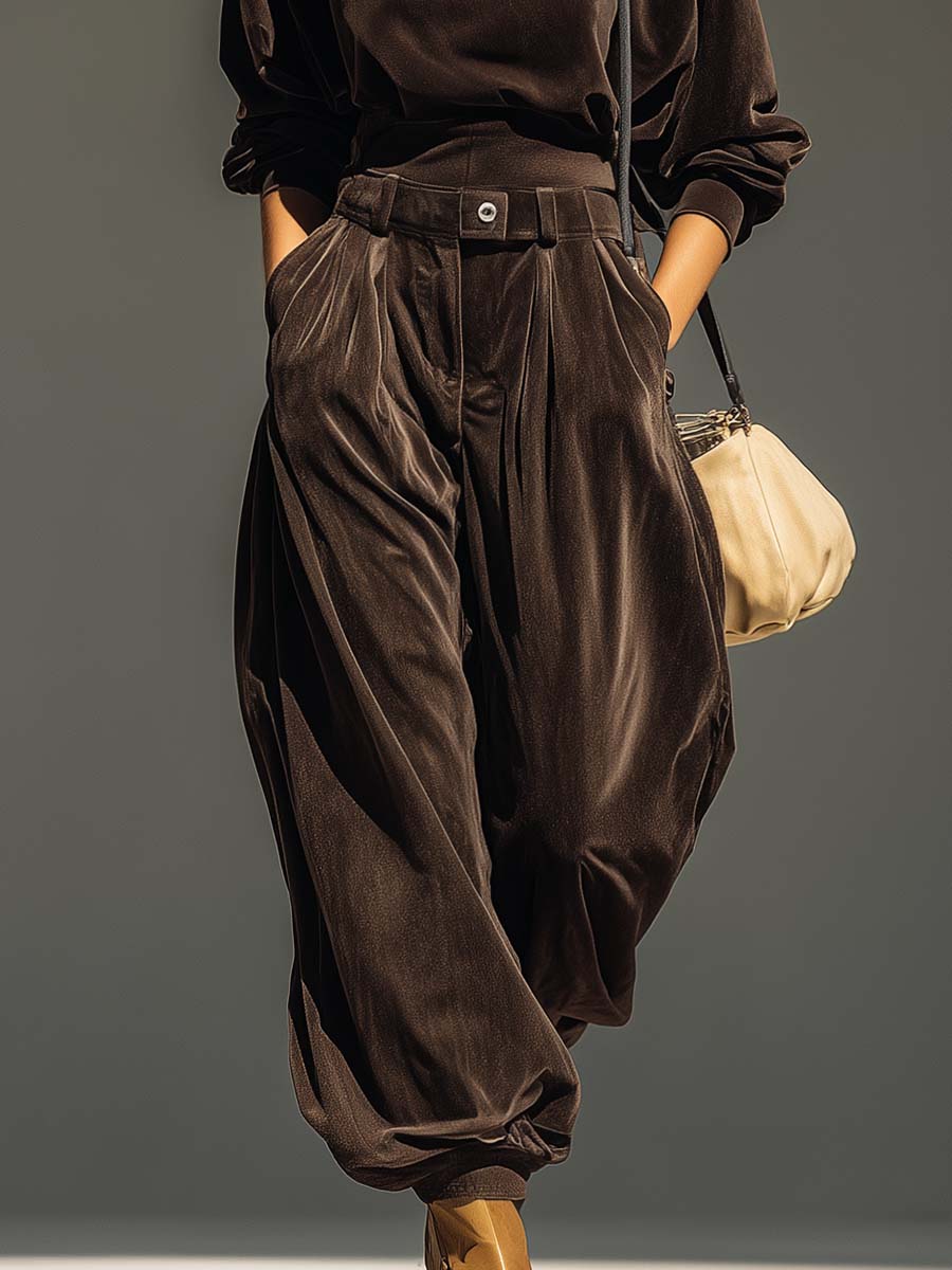 Willow | Velvet Hoodie &amp; Pants Set with Belt