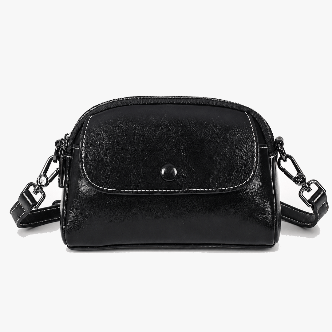 Bellana – Glossy Genuine Leather Shoulder Bag for Women