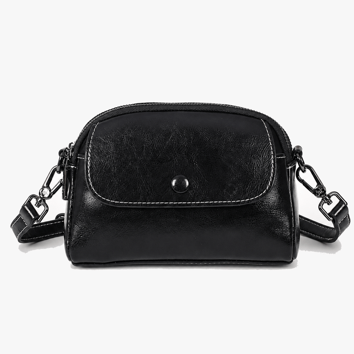 Bellana – Glossy Genuine Leather Shoulder Bag for Women
