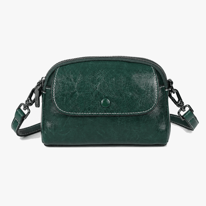 Bellana – Glossy Genuine Leather Shoulder Bag for Women