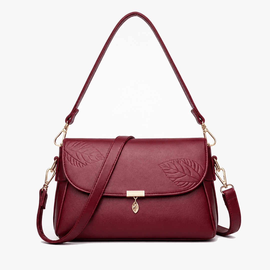 Leafara - Elegant Crossbody Bag with Leaf Detail