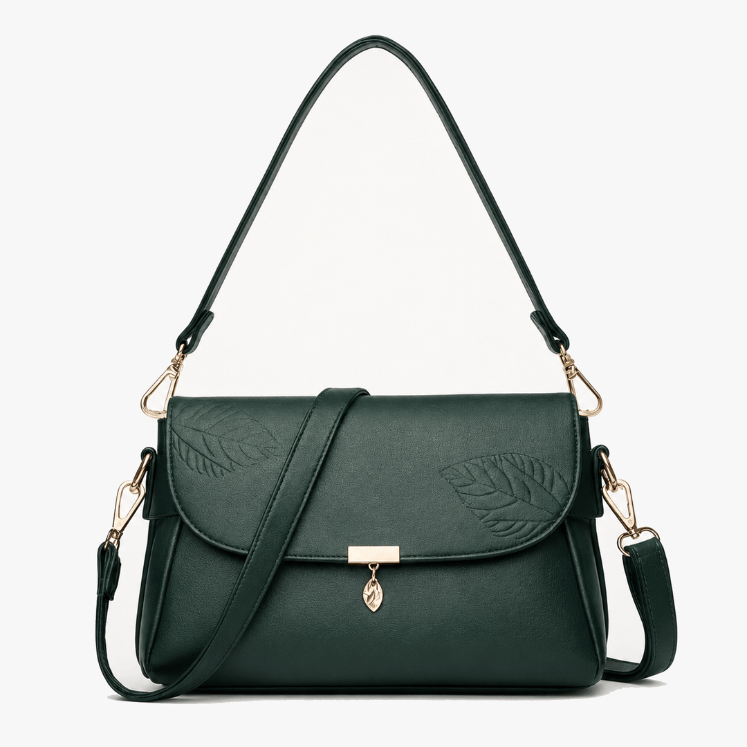 Leafara - Elegant Crossbody Bag with Leaf Detail