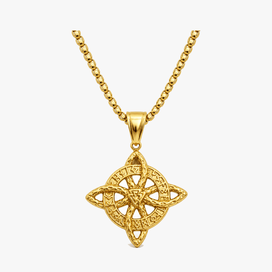 Elowen – Crystal Celtic Knot Necklace