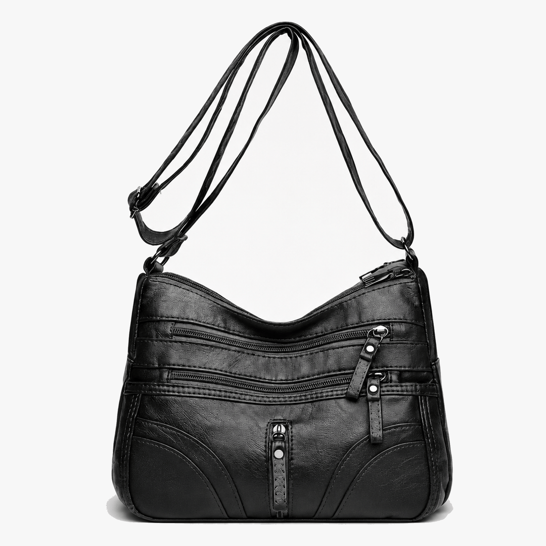 Caressa – Soft Leather Multi Pocket Crossbody Bag