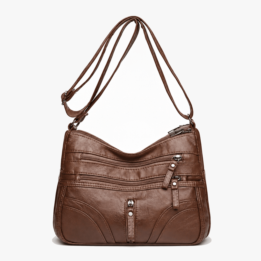 Caressa – Soft Leather Multi Pocket Crossbody Bag