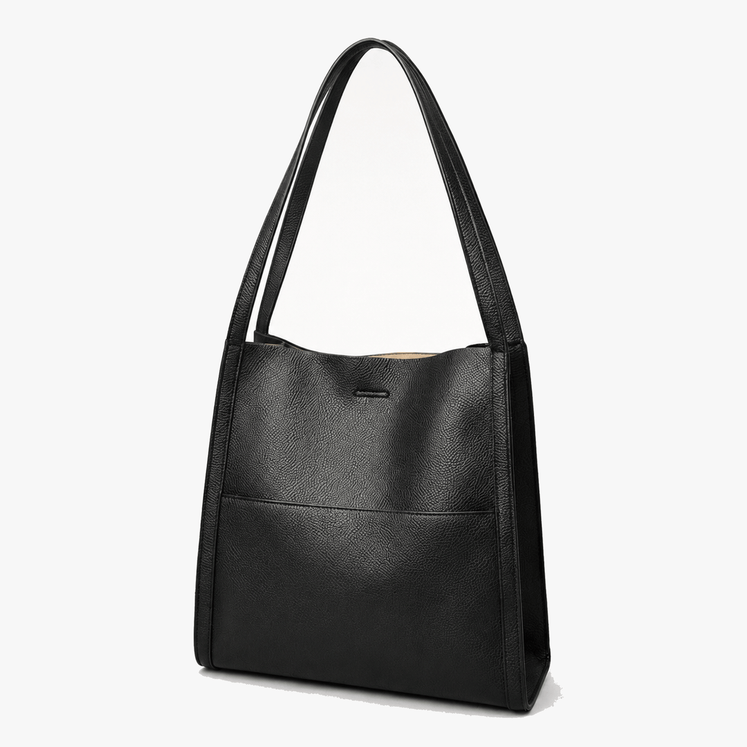 Tessara - Structured Pebbled Leather Tote Bag