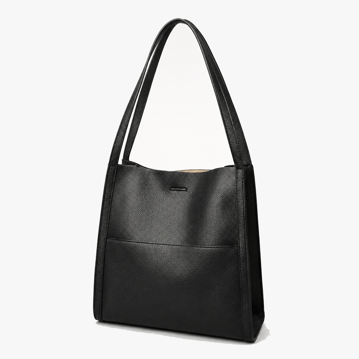 Tessara - Structured Pebbled Leather Tote Bag