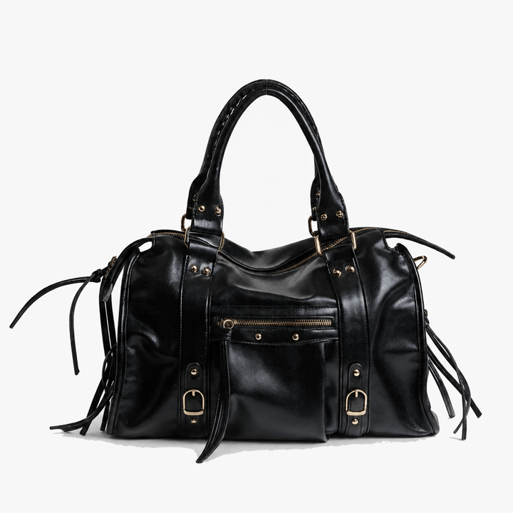 Vivara – Gold Detail Moto Satchel Bag