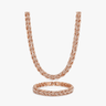 Lumara – Sparkling Leaf Link Necklace and Bracelet Set