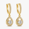 Lumiere – Crystal teardrop dangle hoop earrings