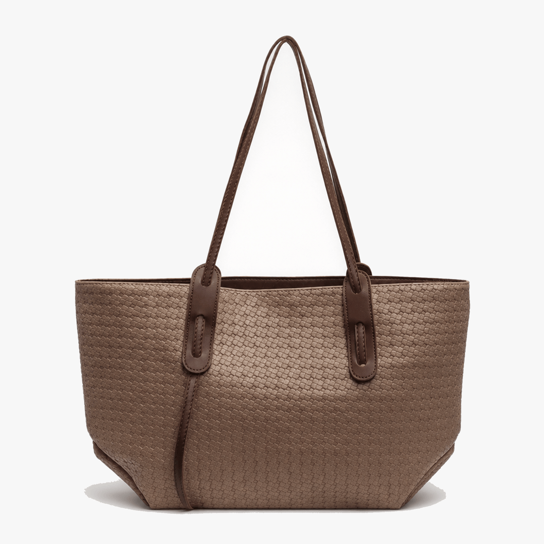 Ardenna – Woven Faux Leather Tote