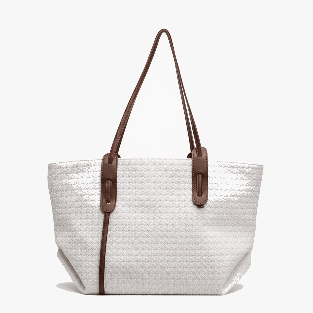 Ardenna – Woven Faux Leather Tote
