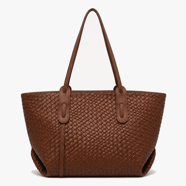 Ardenna – Woven Faux Leather Tote